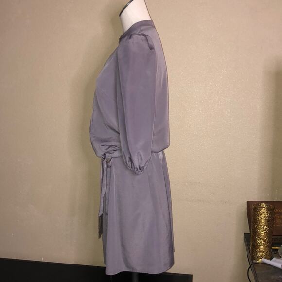 Jessica Simpson Old Money Scandi Preppy Academia Gray Tunic Sequin Belt Dress 8 - Picture 2 of 15